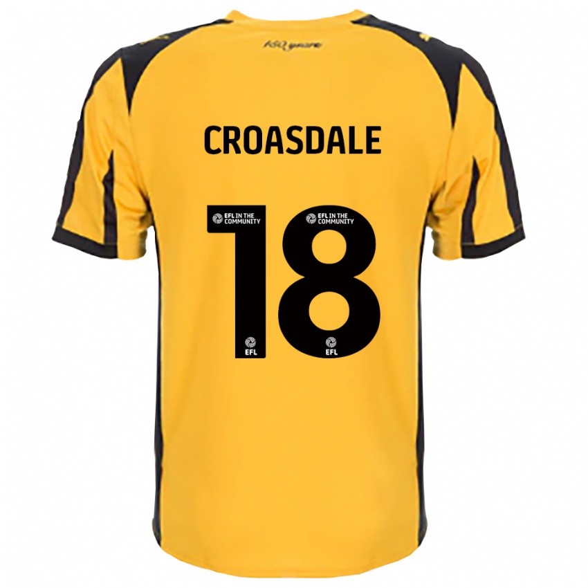 גברים ראיין קרואסדייל #18 כתום שחור הרחק ג'רזי 2025/26 חולצה קצרה