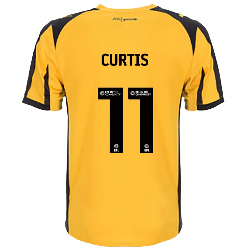 גברים רונאן קרטיס #11 כתום שחור הרחק ג'רזי 2025/26 חולצה קצרה