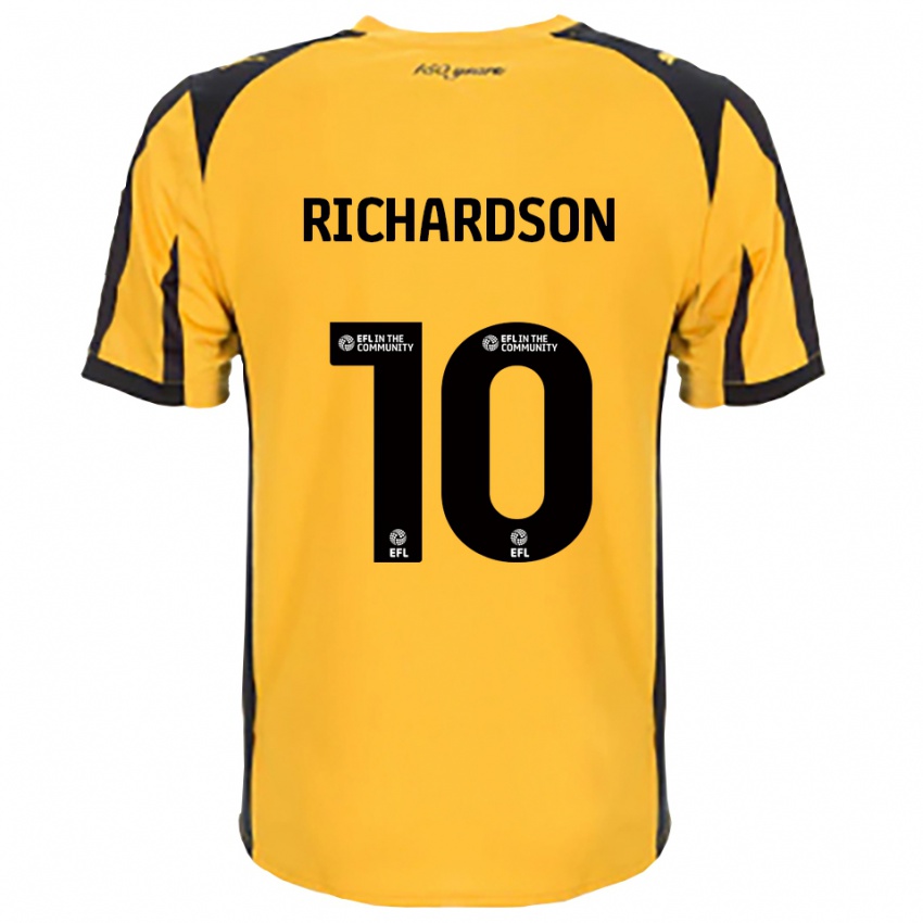 גברים Kelsey Richardson #10 כתום שחור הרחק ג'רזי 2025/26 חולצה קצרה