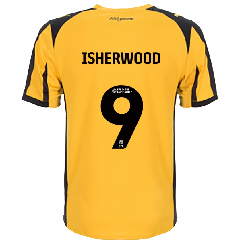 גברים Macy Isherwood #9 כתום שחור הרחק ג'רזי 2025/26 חולצה קצרה