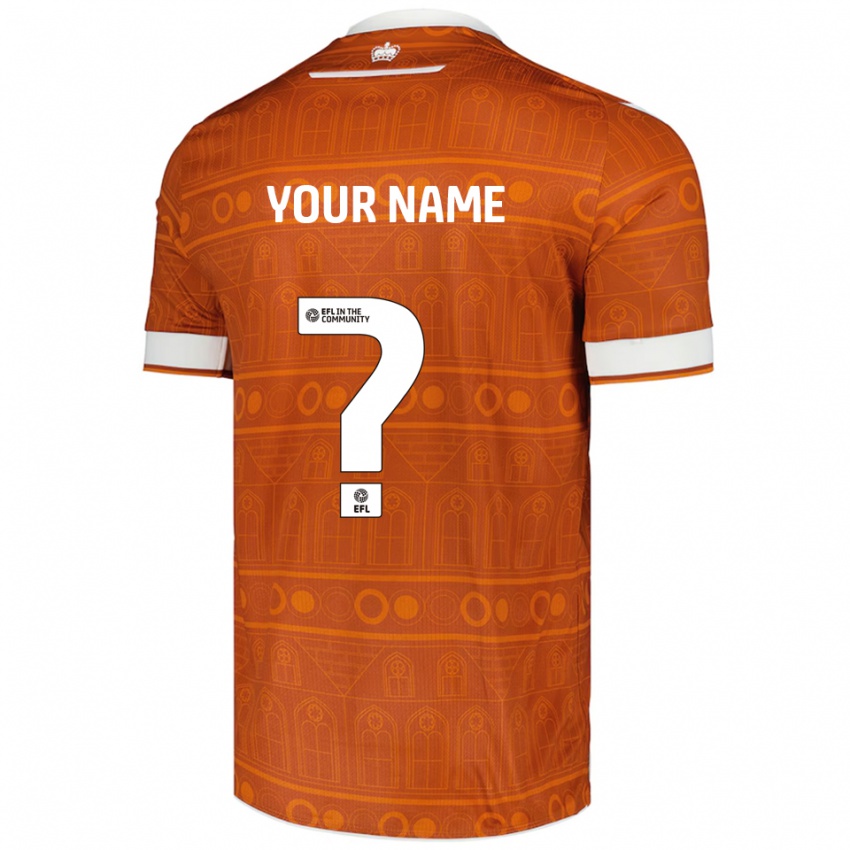 גברים השם שלך #0 כתום לבן הרחק ג'רזי 2025/26 חולצה קצרה