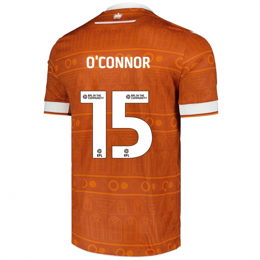 גברים פאודי או'קונור #15 כתום לבן הרחק ג'רזי 2025/26 חולצה קצרה