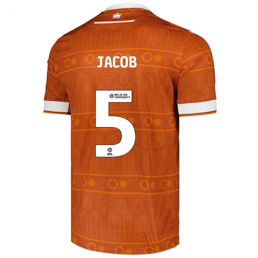 גברים מאטי ג'ייקוב #5 כתום לבן הרחק ג'רזי 2025/26 חולצה קצרה