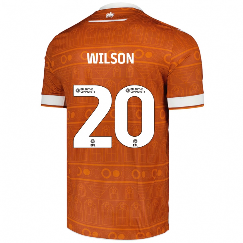 גברים Georgia Wilson #20 כתום לבן הרחק ג'רזי 2025/26 חולצה קצרה