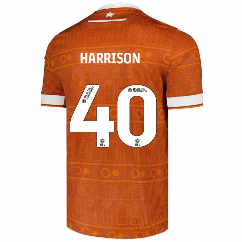 גברים Sam Harrison #40 כתום לבן הרחק ג'רזי 2025/26 חולצה קצרה