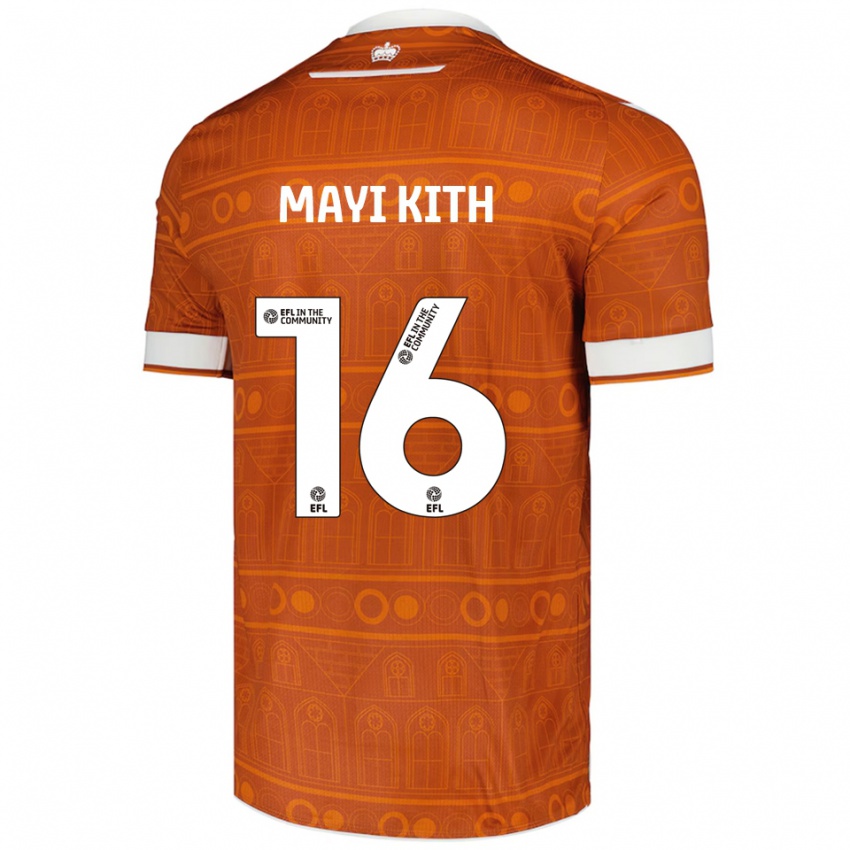 גברים איישת׳ר מאיי קית׳ #16 כתום לבן הרחק ג'רזי 2025/26 חולצה קצרה