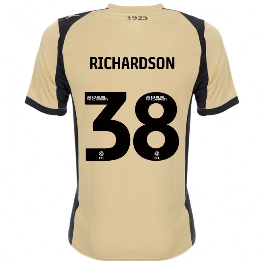 גברים קיין ריצ'רדסון #38 זהב שחור הרחק ג'רזי 2025/26 חולצה קצרה