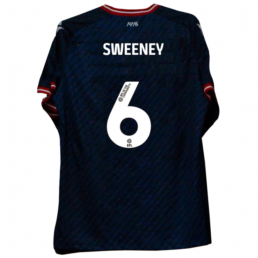 גברים Dan Sweeney #6 כחול נייבי אדום הרחק ג'רזי 2025/26 חולצה קצרה