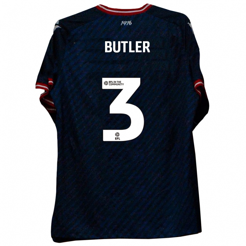 גברים Dan Butler #3 כחול נייבי אדום הרחק ג'רזי 2025/26 חולצה קצרה