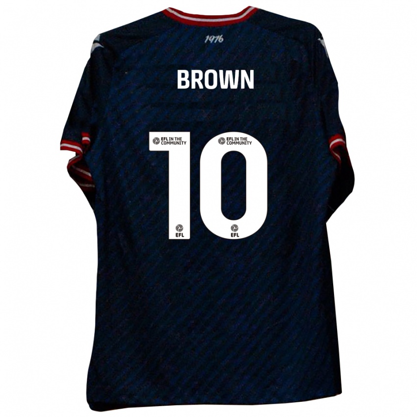 גברים לני בראון #10 כחול נייבי אדום הרחק ג'רזי 2025/26 חולצה קצרה