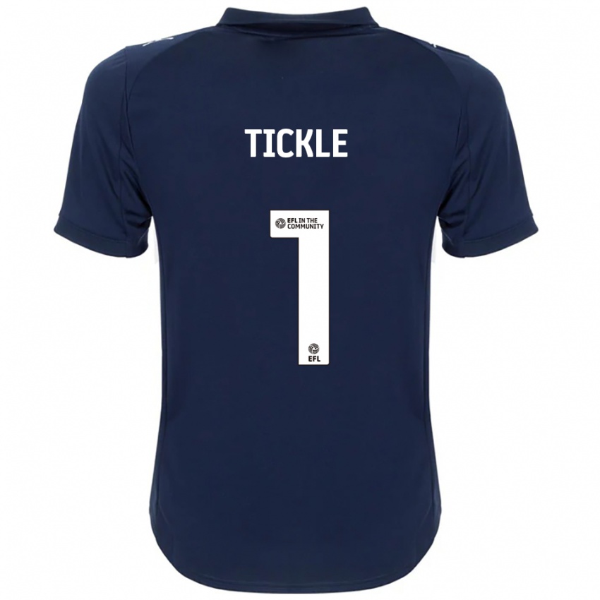 גברים סם טיקל #1 כחול נייבי לבן הרחק ג'רזי 2025/26 חולצה קצרה