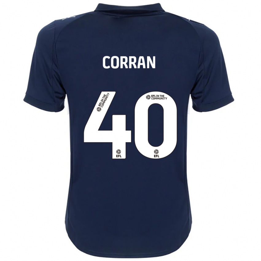 גברים Matthew Corran #40 כחול נייבי לבן הרחק ג'רזי 2025/26 חולצה קצרה