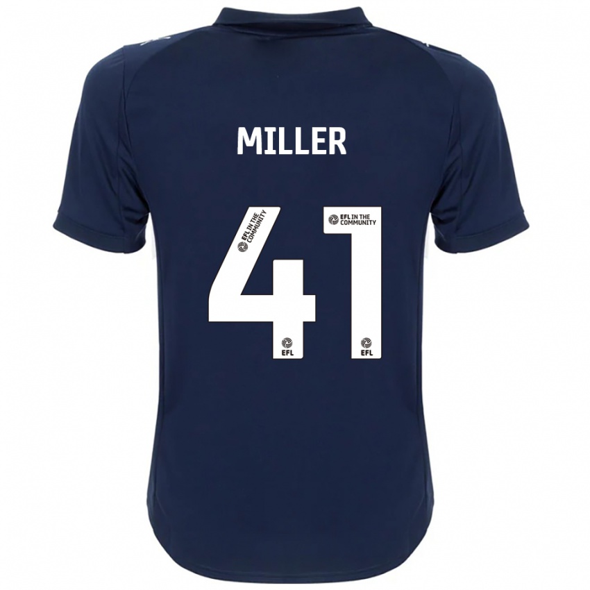 גברים K'marni Miller #41 כחול נייבי לבן הרחק ג'רזי 2025/26 חולצה קצרה