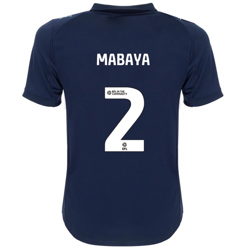 גברים איזק מבאיה #2 כחול נייבי לבן הרחק ג'רזי 2025/26 חולצה קצרה