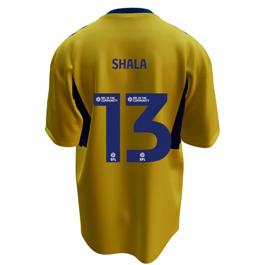 גברים לורנס שאלה #13 צהוב כחול הרחק ג'רזי 2025/26 חולצה קצרה