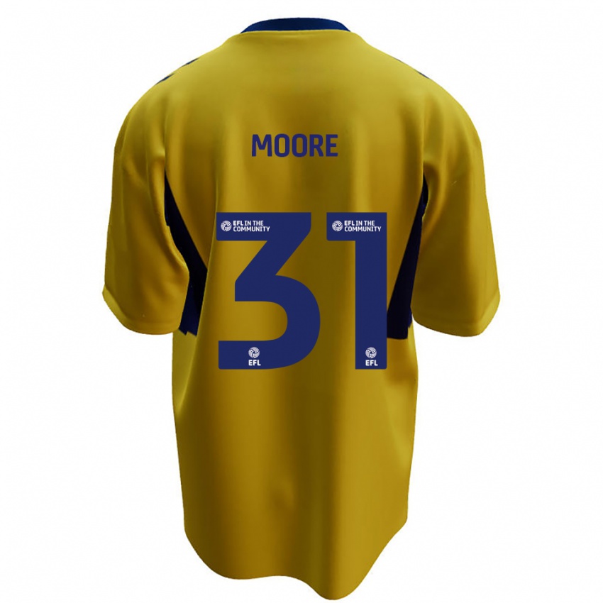 גברים Stuart Moore #31 צהוב כחול הרחק ג'רזי 2025/26 חולצה קצרה