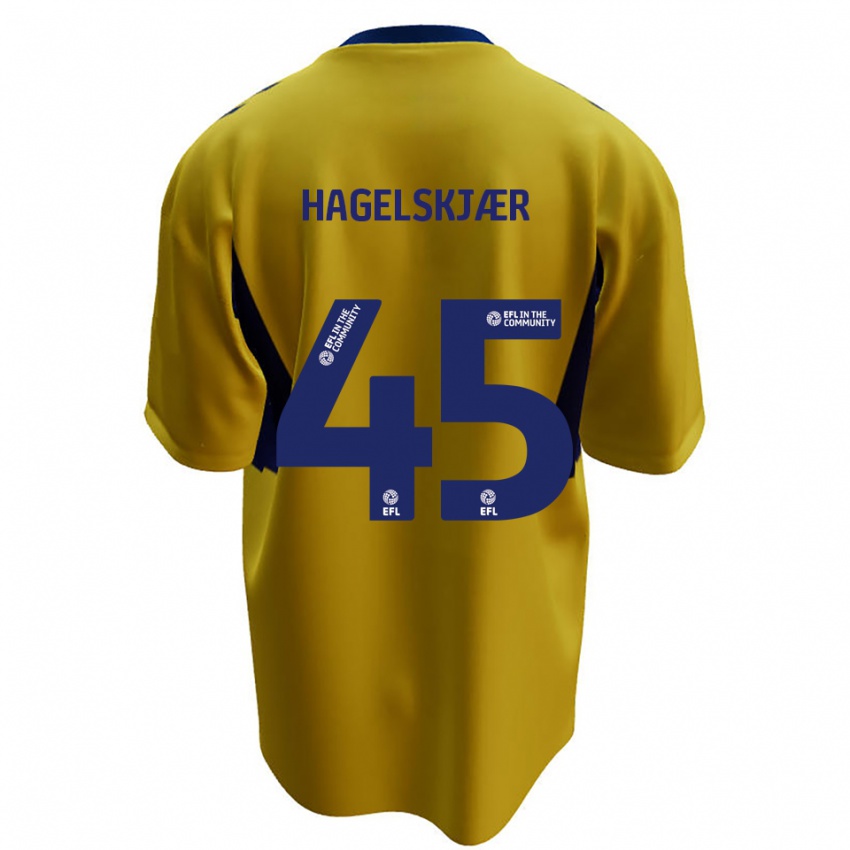 גברים אנדרס הלסקר #45 צהוב כחול הרחק ג'רזי 2025/26 חולצה קצרה