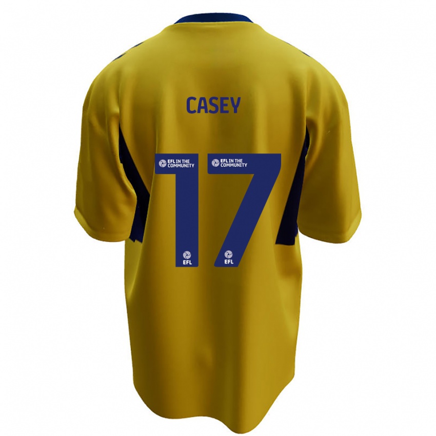 גברים דן קייסי #17 צהוב כחול הרחק ג'רזי 2025/26 חולצה קצרה