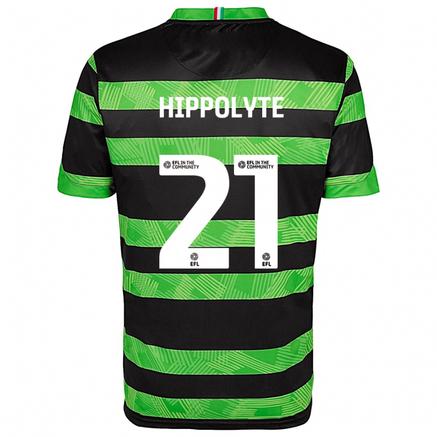 גברים מיילס היפוליט #21 שחור ירוק הרחק ג'רזי 2025/26 חולצה קצרה