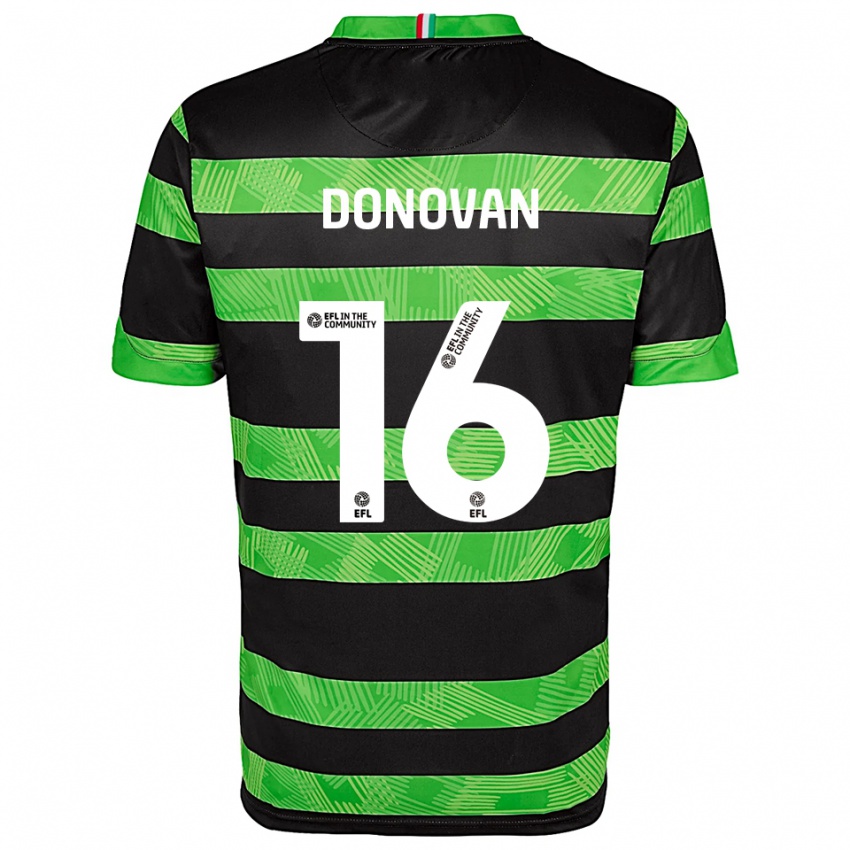 גברים Emily Donovan #16 שחור ירוק הרחק ג'רזי 2025/26 חולצה קצרה