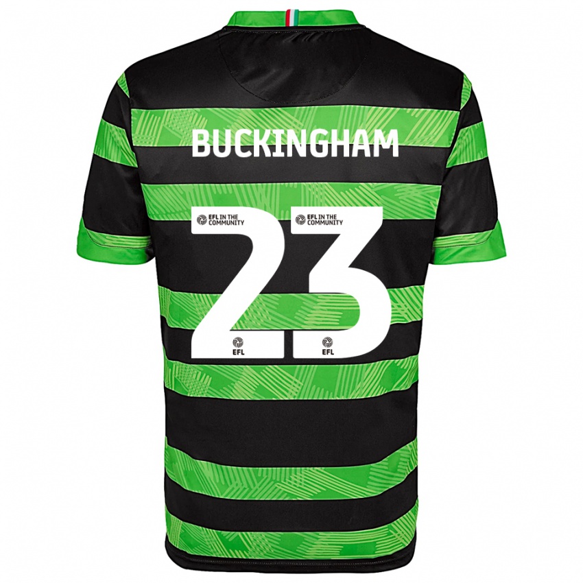 גברים קיילי בקינגהאם #23 שחור ירוק הרחק ג'רזי 2025/26 חולצה קצרה