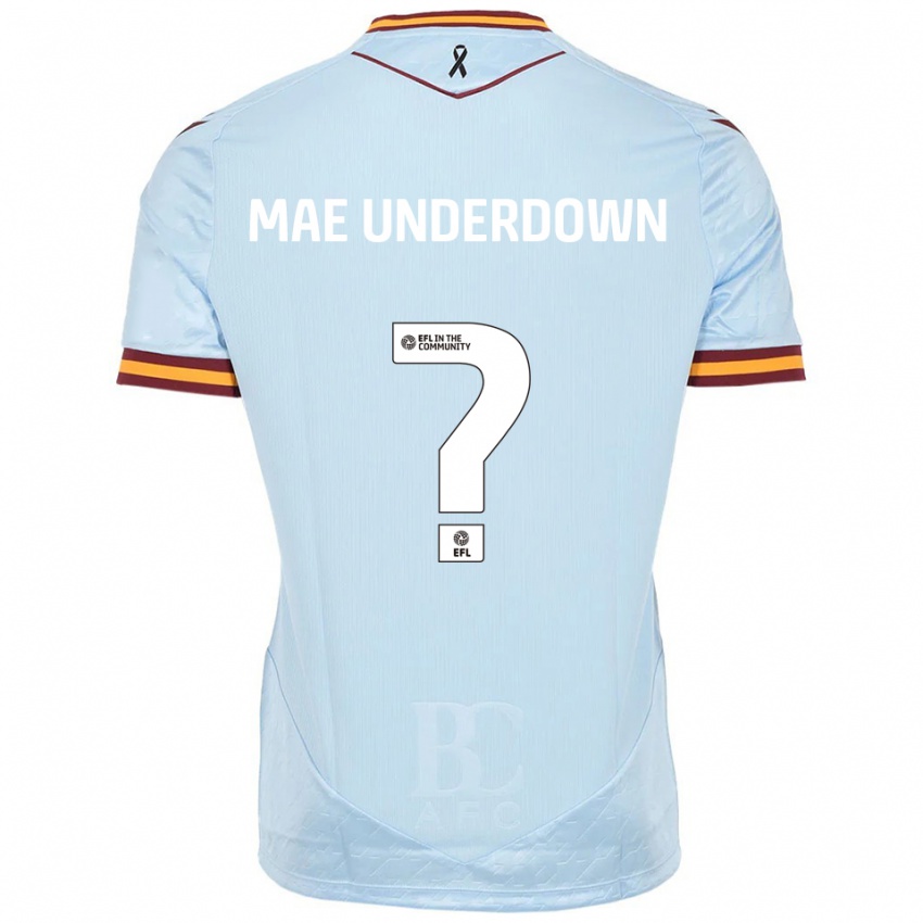 גברים Kanisha Mae Underdown #0 תכלת הרחק ג'רזי 2025/26 חולצה קצרה