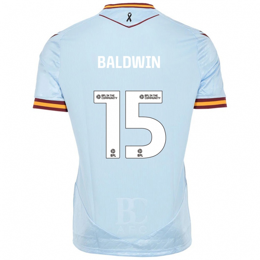 גברים אדן בולדווין #15 תכלת הרחק ג'רזי 2025/26 חולצה קצרה