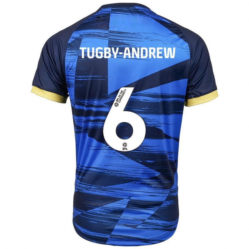 גברים Jessica Tugby-Andrew #6 כחול נייבי הרחק ג'רזי 2025/26 חולצה קצרה