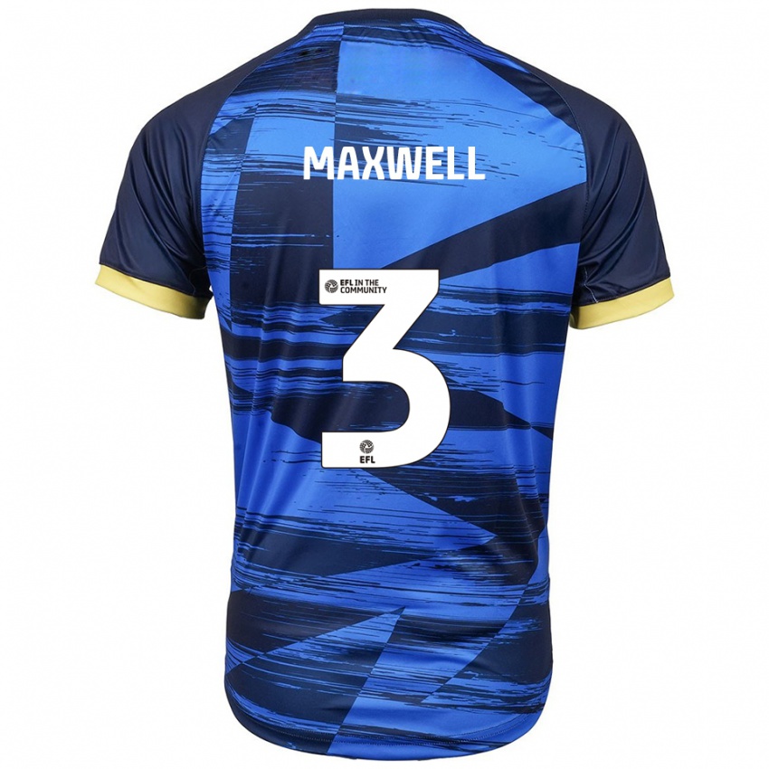 גברים James Maxwell #3 כחול נייבי הרחק ג'רזי 2025/26 חולצה קצרה