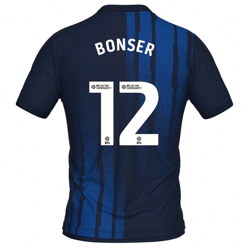 גברים Louis Bonser #12 כחול נייבי לבן הרחק ג'רזי 2025/26 חולצה קצרה