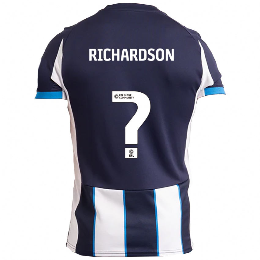 גברים Ellie Richardson #0 לבן כחול נייבי הרחק ג'רזי 2025/26 חולצה קצרה