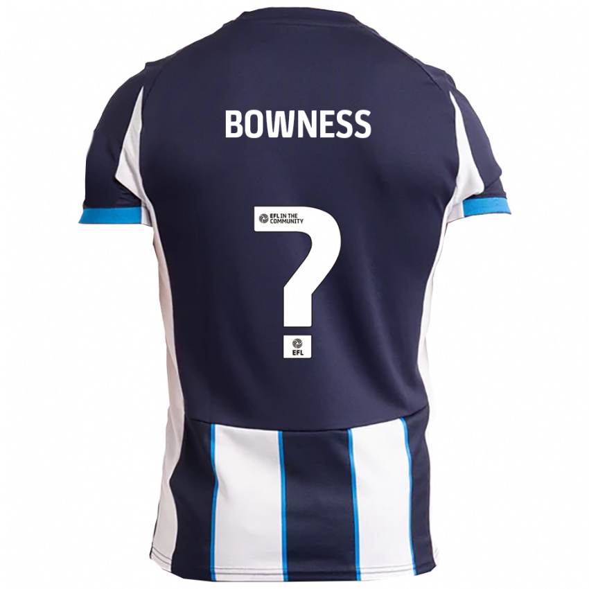 גברים Faye Bowness #0 לבן כחול נייבי הרחק ג'רזי 2025/26 חולצה קצרה