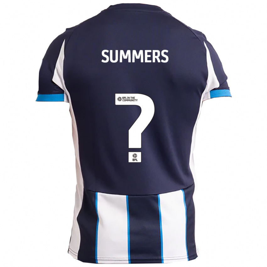 גברים Libby Summers #0 לבן כחול נייבי הרחק ג'רזי 2025/26 חולצה קצרה