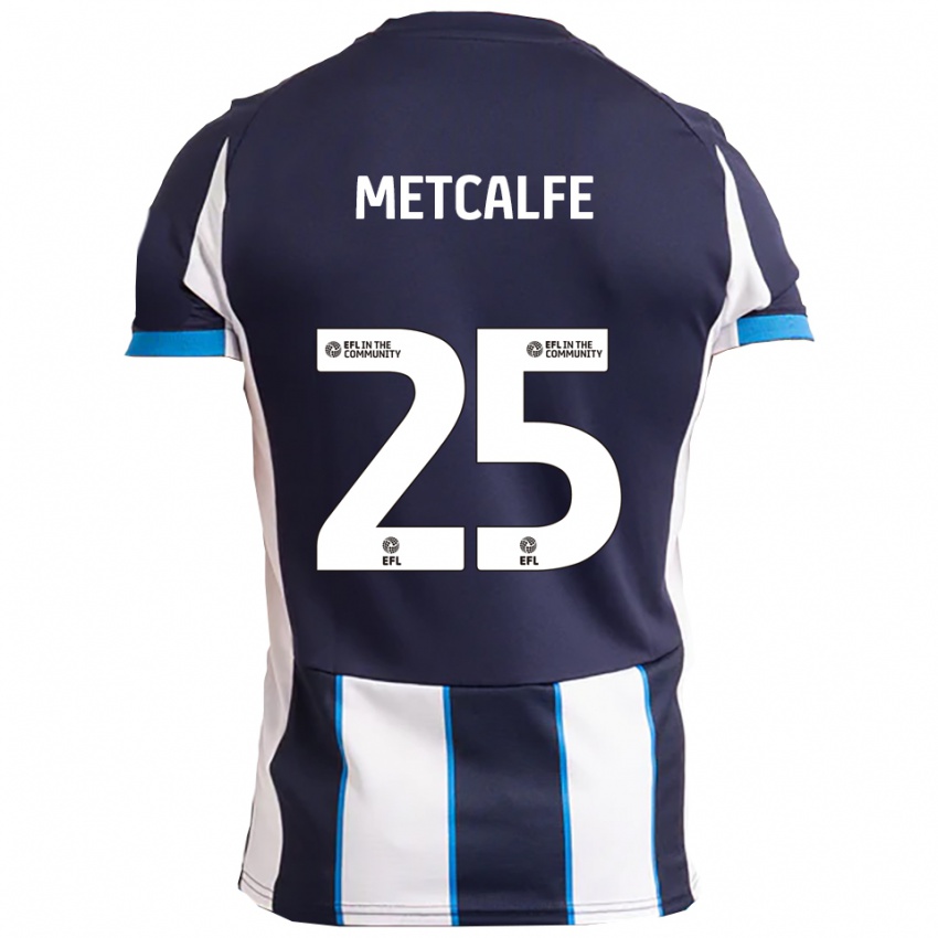 גברים מקס קמרון מטקאלף #25 לבן כחול נייבי הרחק ג'רזי 2025/26 חולצה קצרה