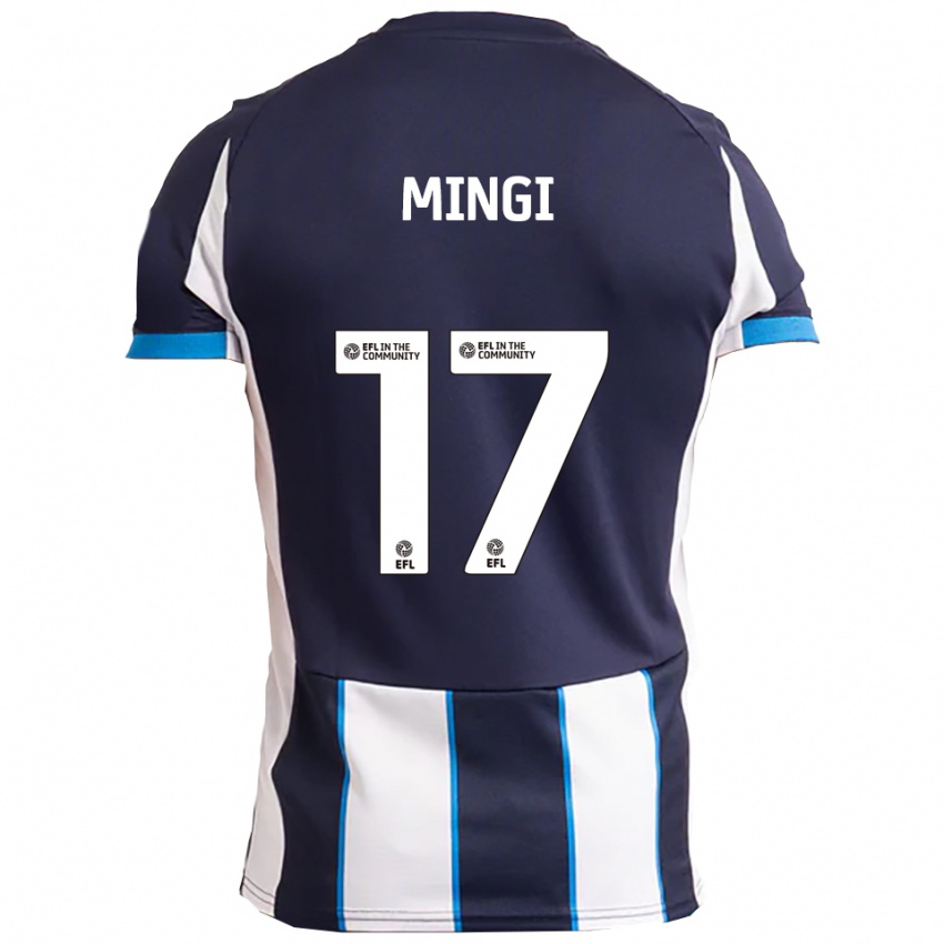 גברים ג'יי מינגי #17 לבן כחול נייבי הרחק ג'רזי 2025/26 חולצה קצרה