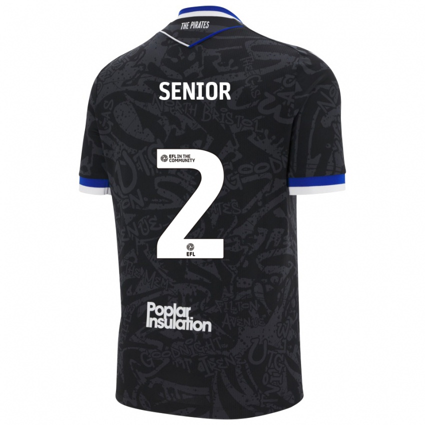 גברים ג'ואל שניור #2 שחור לבן הרחק ג'רזי 2025/26 חולצה קצרה