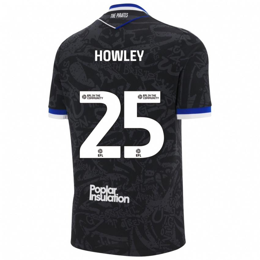 גברים ראיין האולי #25 שחור לבן הרחק ג'רזי 2025/26 חולצה קצרה