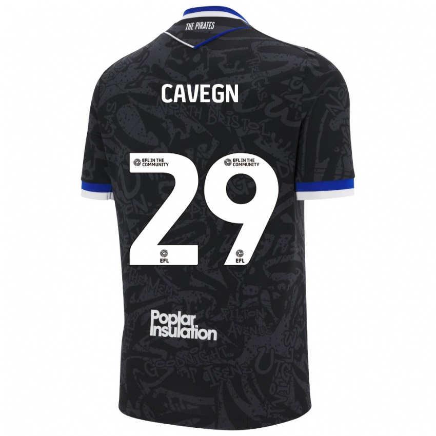 גברים פבריזיו קאבגן #29 שחור לבן הרחק ג'רזי 2025/26 חולצה קצרה