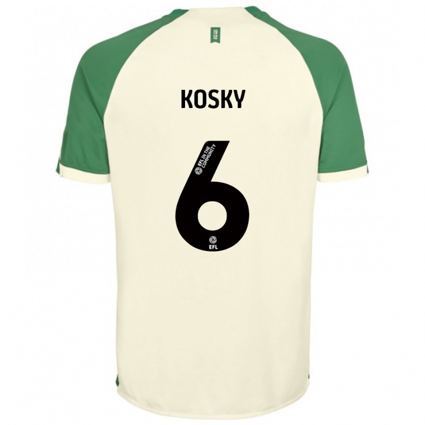 גברים Rachel Kosky #6 לבן שמנת ירוק הרחק ג'רזי 2025/26 חולצה קצרה