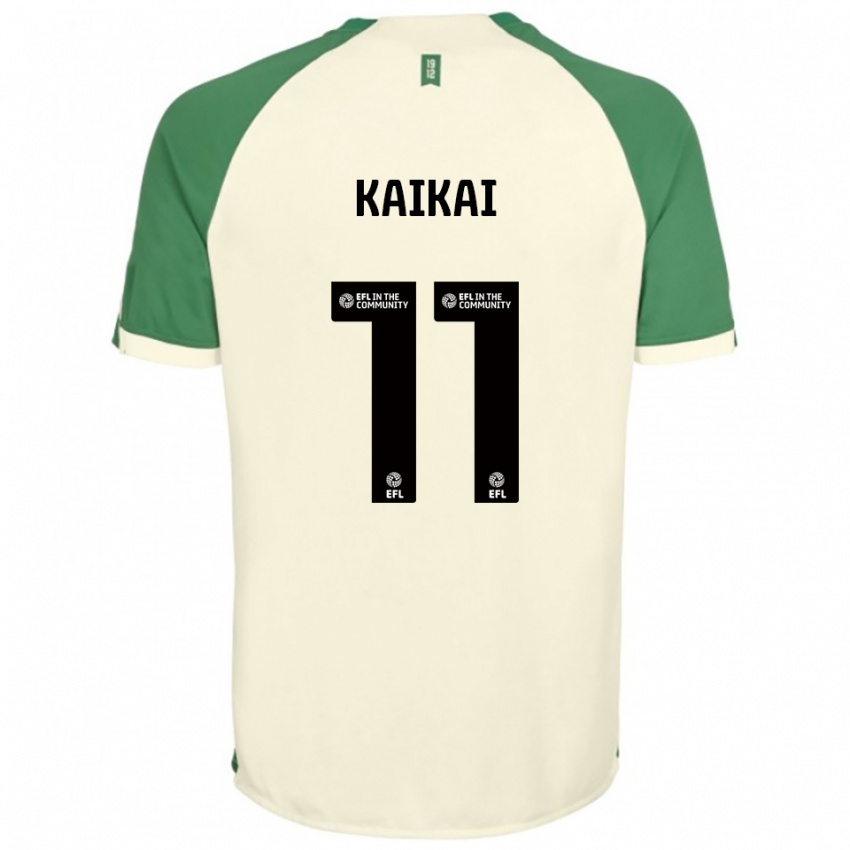 גברים סולי קאיקאי #11 לבן שמנת ירוק הרחק ג'רזי 2025/26 חולצה קצרה