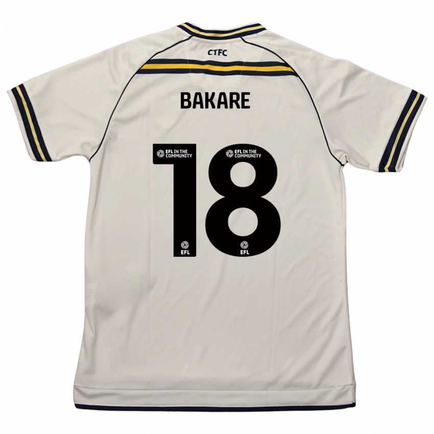 גברים איברהים באקארה #18 לבן כחול נייבי הרחק ג'רזי 2025/26 חולצה קצרה