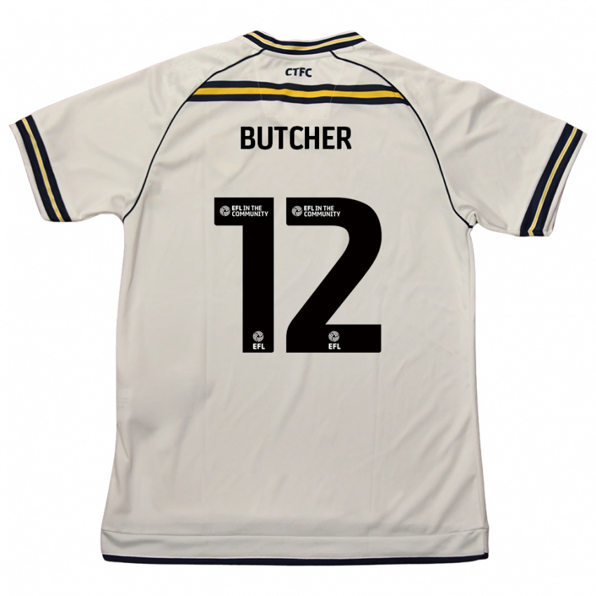 גברים Henna Butcher #12 לבן כחול נייבי הרחק ג'רזי 2025/26 חולצה קצרה