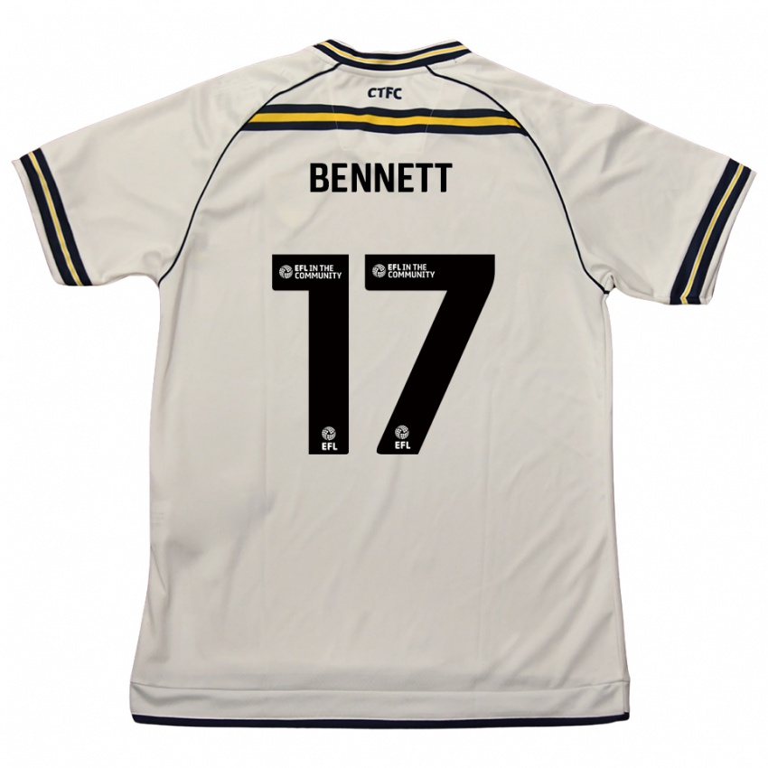 גברים סקוט בנט #17 לבן כחול נייבי הרחק ג'רזי 2025/26 חולצה קצרה