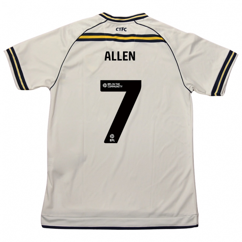 גברים Emily Allen #7 לבן כחול נייבי הרחק ג'רזי 2025/26 חולצה קצרה