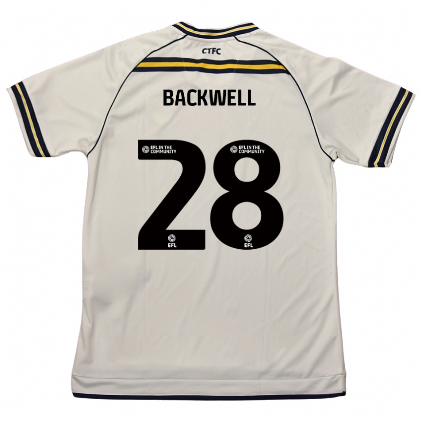 גברים טומי ג׳ורג׳ באקוול #28 לבן כחול נייבי הרחק ג'רזי 2025/26 חולצה קצרה