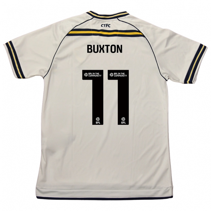 גברים Charlotte Buxton #11 לבן כחול נייבי הרחק ג'רזי 2025/26 חולצה קצרה