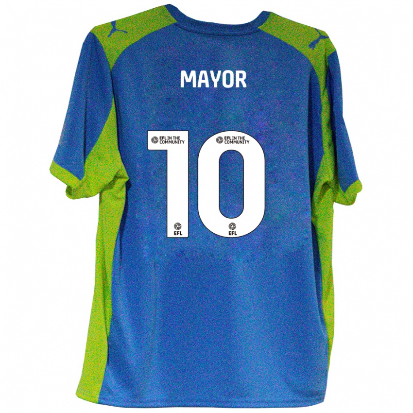 גברים דני מאיור #10 תכלת צהוב הרחק ג'רזי 2025/26 חולצה קצרה