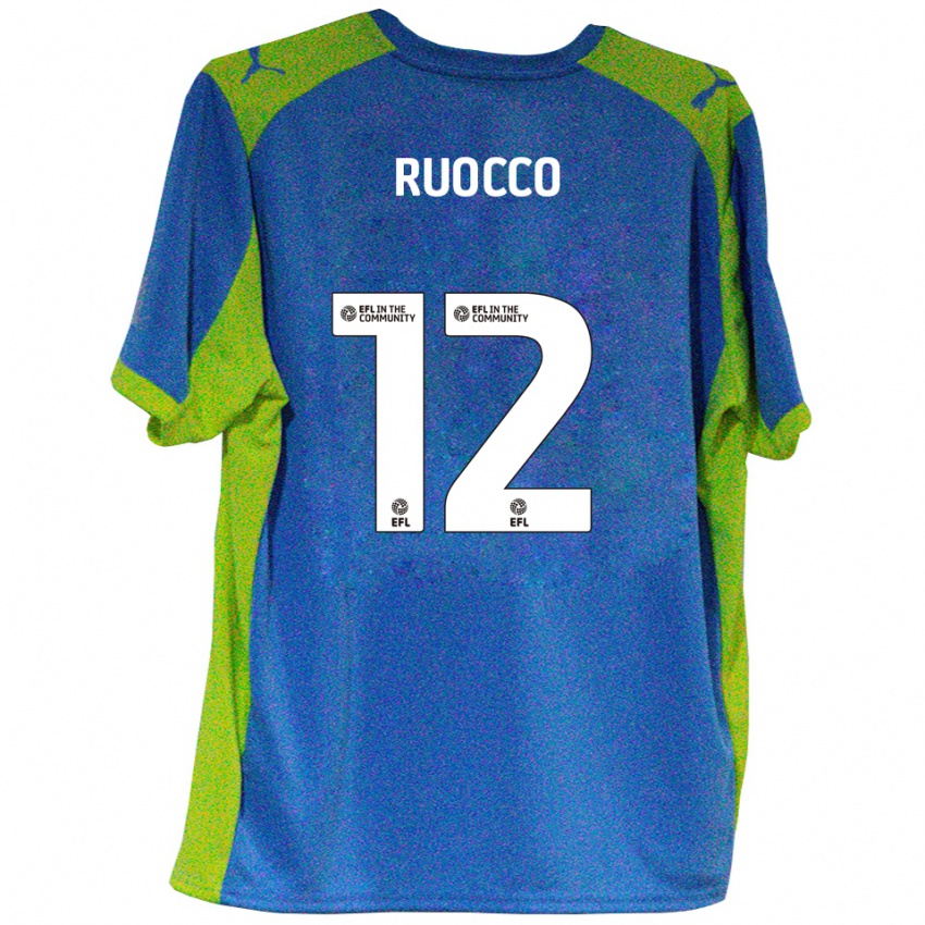 גברים Alessio Ruocco #12 תכלת צהוב הרחק ג'רזי 2025/26 חולצה קצרה