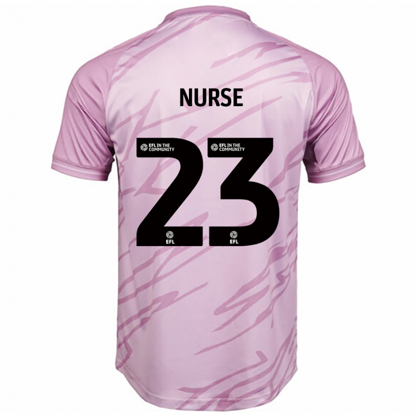 גברים ג'ורג' נרס #23 ורוד שחור הרחק ג'רזי 2025/26 חולצה קצרה