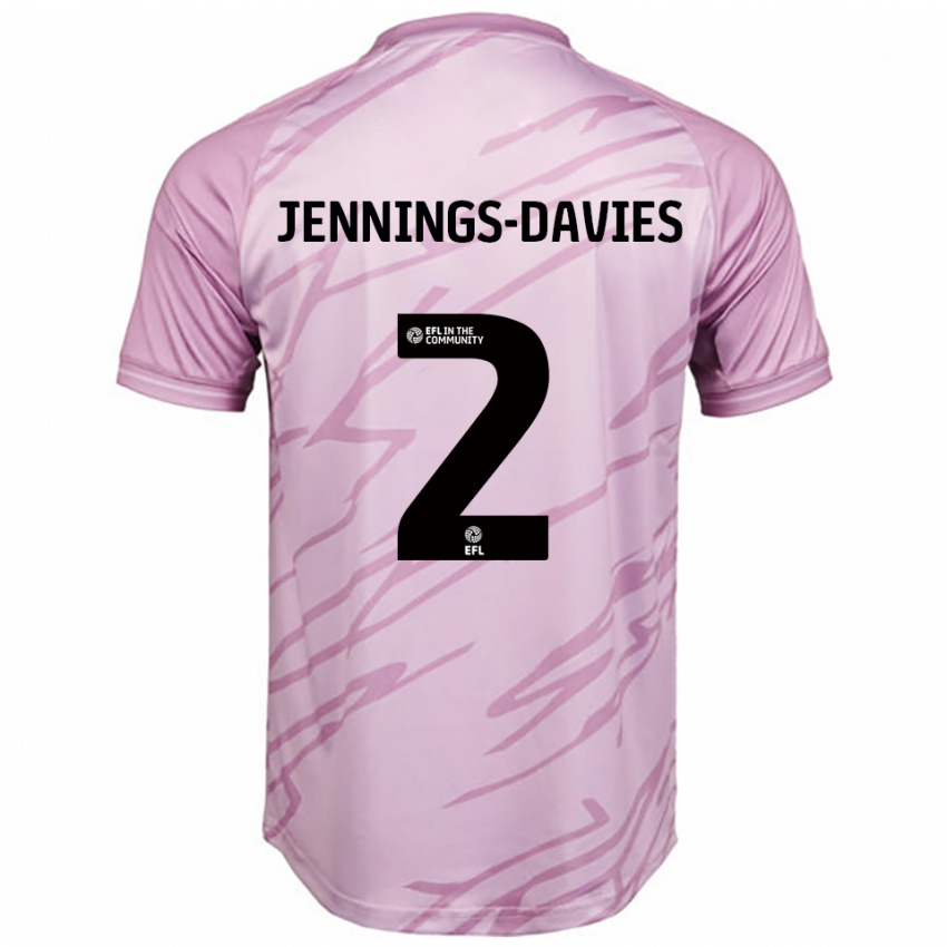 גברים Emily-Grace Jennings-Davies #2 ורוד שחור הרחק ג'רזי 2025/26 חולצה קצרה
